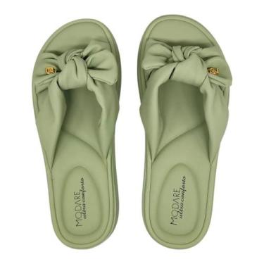 Imagem de Chinelo Slide Feminino Nuvem Esporão Flat Laço Modare 7208.101, 38, Ve