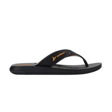 Imagem de Chinelo Masculino Start Iii Rider 12499, Preto, Amarelo, 42