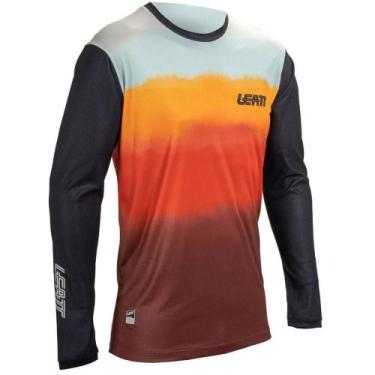 Imagem de Camisa Leatt MTB Gravity 3.0, P, Vermelho, Laranja
