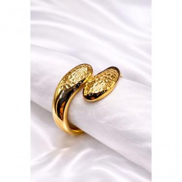 Imagem de Bracelete Feminino 13002D Liga Metálica 6cm X 5cm X 19cm Dourado Largo Elegante Moderno