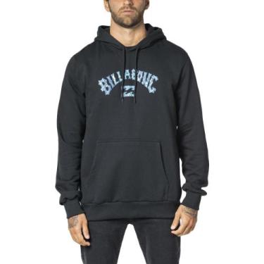 Imagem de Moletom Billabong Canguru Arch Fill WT23 Masculino Preto, GG, Preto