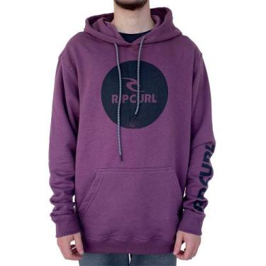 Imagem de Moletom Rip Curl Canguru Corp Icon And Brand WT23 Grape Wine, Purple, 