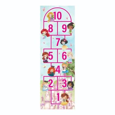 Imagem de Amarelinha Tapete Adesivo Autocolante Decoração Quarto Infantil Escola