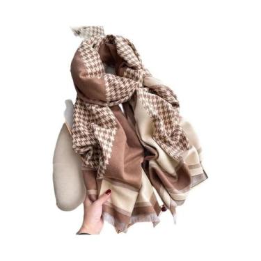 Imagem de Cachecol De Luxo Em Cashmere Pashmina 2024, Macio E Quente, Xale Jacqu