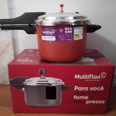 Imagem de Panela de pressão fechamento externo 4,5 litros multiflon na cor preta