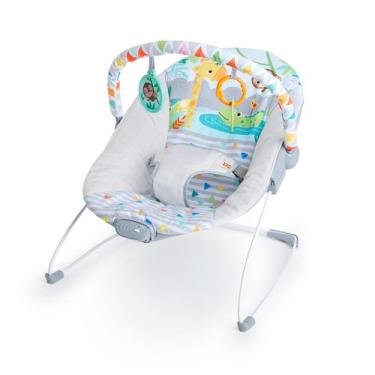 Imagem de Cadeira descanso bebê vibratória safari bright starts até 9kg menino m