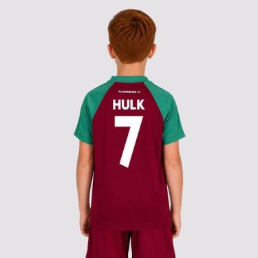 Imagem de Camisa Fluminense Surdir Infantil Vinho 7 Hulk - Braziline, 10 ANOS