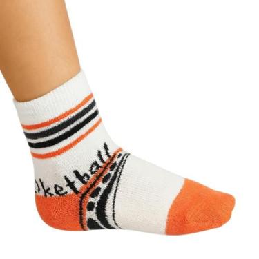Imagem de Meia Infantil Estampada Menino Apollo, 27 a 30, Laranja