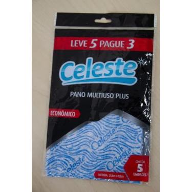 Imagem de Pano Multiuso Plus C/ 5 Tipo Perflex Celeste