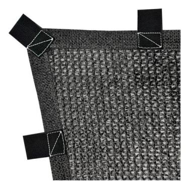 Imagem de Tela De Sombra 80 Preto 3x3m Acabamento Reforçado Com Alças Para Pisci