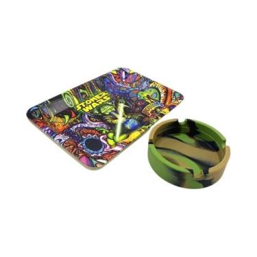 Imagem de Cinzeiro Redondo De Silicone Macio 180X125MM, Suporte Para Cigarros, A