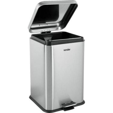 Imagem de Lixeira Retangular 20L Inox Vonder