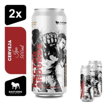 Imagem de Cerveja Bastards Hector 5 Rounds American Ipa 473ml Kit 2 Un