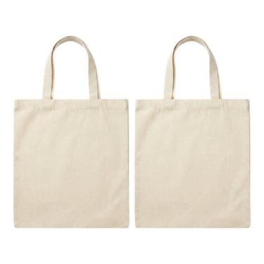 Imagem de Sacola Ecobag Lisa 240g 35x40 Algodão Silk DTF Sublimação - Russo Art