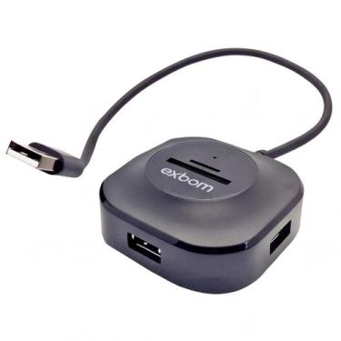 Imagem de Hub 5 Em 1 Adaptador USB Leitor Passador Cartão Memória SD Micro SD Pe