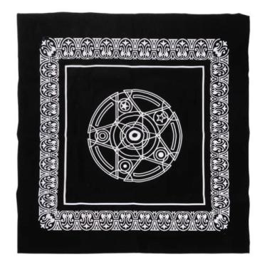 Imagem de Toalha Pentagrama Para Leitura de Tarô Oráculos ou Runas - Tarot, pret