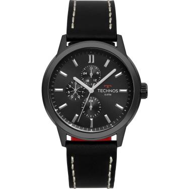 Imagem de Relógio Masculino Technos 6P27DR/2P 46mm Couro Preto
