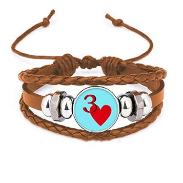 Imagem de un brand Pulseira de pôquer Love Jupiter Heart 3 com ornamento de joias de couro