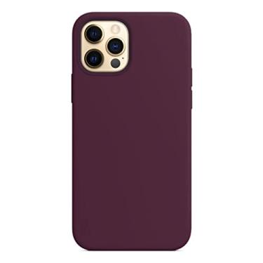 Imagem de Capinha capa para iPhone 12 MIni Silicone com imã, Ameixa