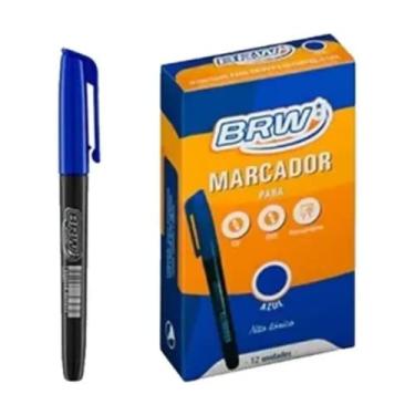 Imagem de Marcador Permanente Para Cd e DVD Azul 12un BRW