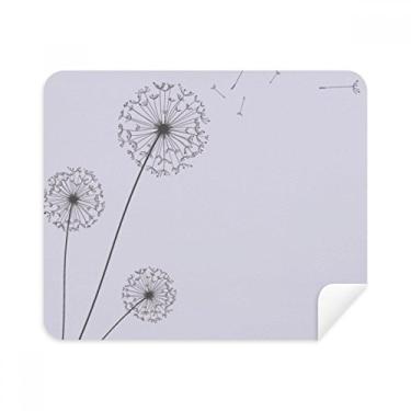 Imagem de Pano de limpeza de flores de três dente-de-leão limpador de tela 2 peças tecido de camurça