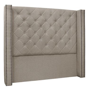 Imagem de Cabeceira Casal 1,40m Vicenza Linho Rústico Areia