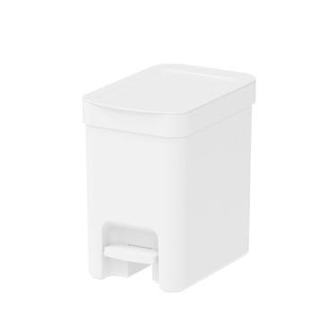 Imagem de Lixeira Com Pedal 6 Litros Porta Cesto De Lixo Plástica Banheiro Cozinha Trium - LX 4000 Ou