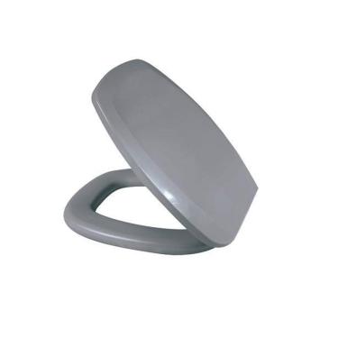 Imagem de Assento Sanitário Cinza Claro Almofadado Retangular Thema