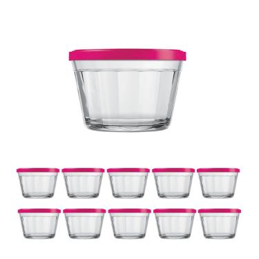 Imagem de Kit Pote Copo Americano C/Tampa Cor Sortida 150ml Nadir 10Un