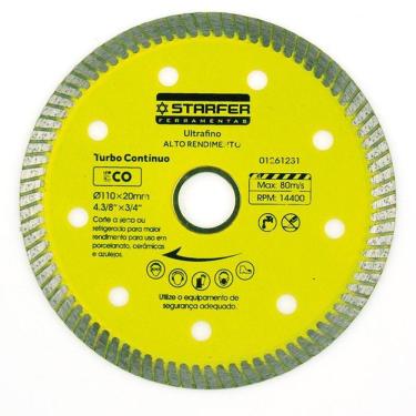 Imagem de Disco Diamantado Corte Porcelanato Azulejo Turbo ECO - Starfer