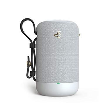 Imagem de HIOD Alto-falante Bluetooth para área externa Subwoofer à prova d'água Bluetooth Alcance 10 m Alto-falante sem fio com rádio para microfone, branco