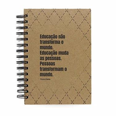 Imagem de Caderno Paulo Freire "Educação" 125 Folhas, Capa Dura, Tamanho 15x21cm