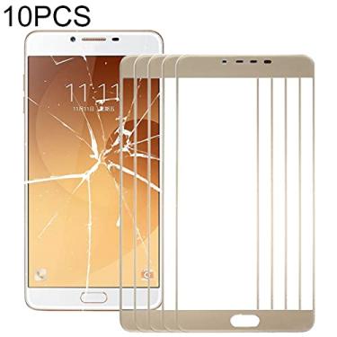 Imagem de HUANGYUNCHAO Acessórios telefônicos 10 PCS Front Screen Oter Lens para Samsung Galaxy C9 Pro / C900 Substituição do telefone celular