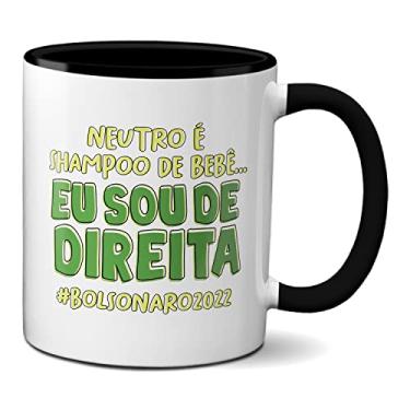 Imagem de Caneca Neutro É Shampoo De Bebê Eu Sou De Direita Bolsonaro (Preta)