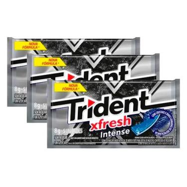 Imagem de Kit 3 Chiclete Trident Fresh Intense 8G