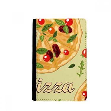Imagem de Porta-passaporte com folha para alimentos de tomate Pizza Italy Notecase Burse capa para cartão, Multicolor