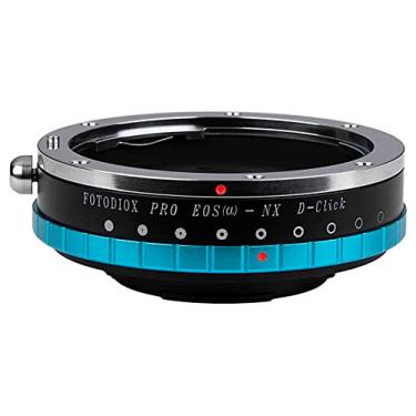 Imagem de Adaptador de montagem de lente Fotodiox Pro IRIS compatível com lentes de quadro completo Canon EOS EF para câmeras de montagem Samsung NX