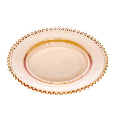 Imagem de WOLFF - Sousplat de Cristal Âmbar Metalizado 32cm - Linha Pearl