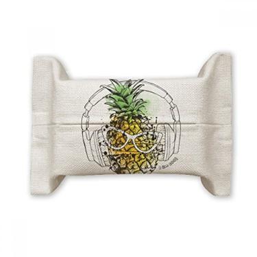 Imagem de Headset Abacaxi Óculos de Sol com Capa de Papel para Lenço de Algodão