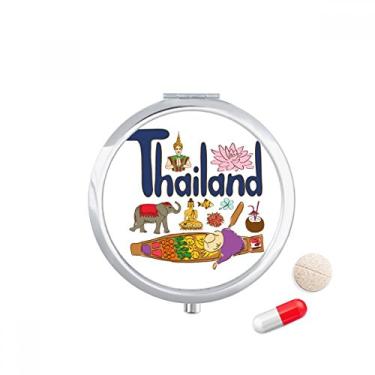 Imagem de Caixa de comprimidos com símbolo nacional da Tailândia, caixa de armazenamento de medicamentos