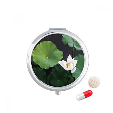 Imagem de Fresh Lotus Leaf Plant Picture Nature Pill Case Pocket Medicine Storage Box Dispenser