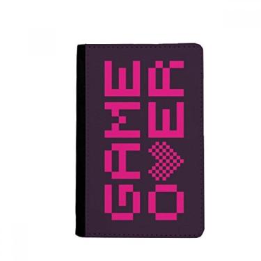 Imagem de Porta-passaporte Pink Game Over Pixel Notecase Burse capa carteira porta-cartões