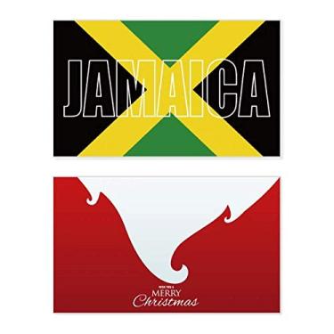 Imagem de Jamaica Country Flag Name Holiday Holiday Merry Christmas Parabéns Card Christmas Letter Message