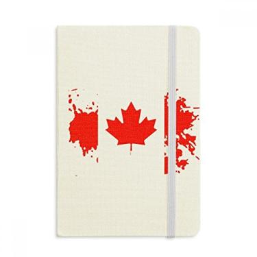 Imagem de Caderno com bandeira e folha de bordo do do Canadá, capa dura, diário clássico A5