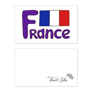 Imagem de Bandeira nacional da França padrão azul cartão de agradecimento aniversário aniversário saudações casamento agradecimento