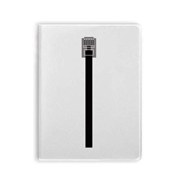 Imagem de Cabo de Internet preto, padrão de plugue USB, capa para caderno, diário, capa macia