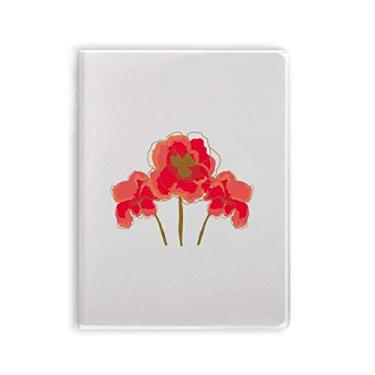 Imagem de Caderno de flores com pintura de plantas e pasta de goma de milho