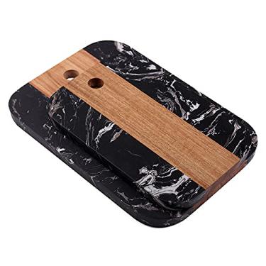 Imagem de Conjunto de Tábuas para Servir em Mármore Branco e Madeira (2 Peças)