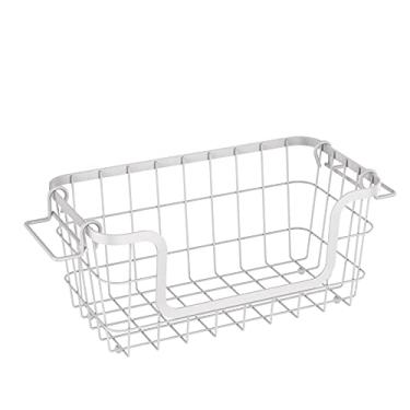 Imagem de YOI Cesto Organizador de Aço Carbono Empilhável Metalla Branco 30X16X14CM