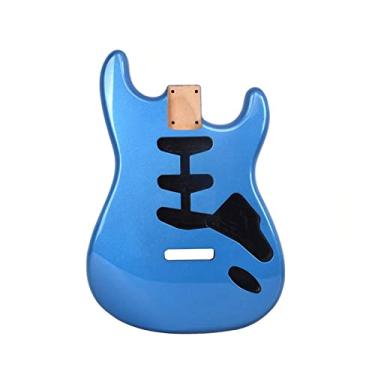 Imagem de guitar body Alder Madeira Guitarra Azul Azul Para St Sss. Escolher Faça Você Mesmo Substituição Da Guitarra Eétrica Da Guitarra